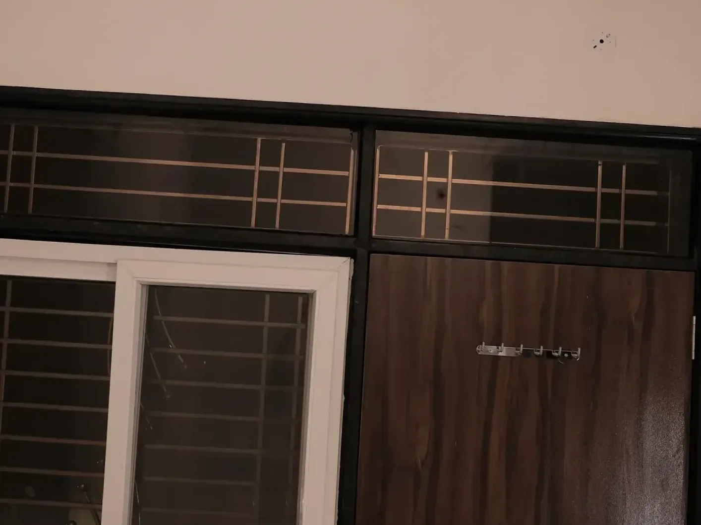 Door and transom window frame